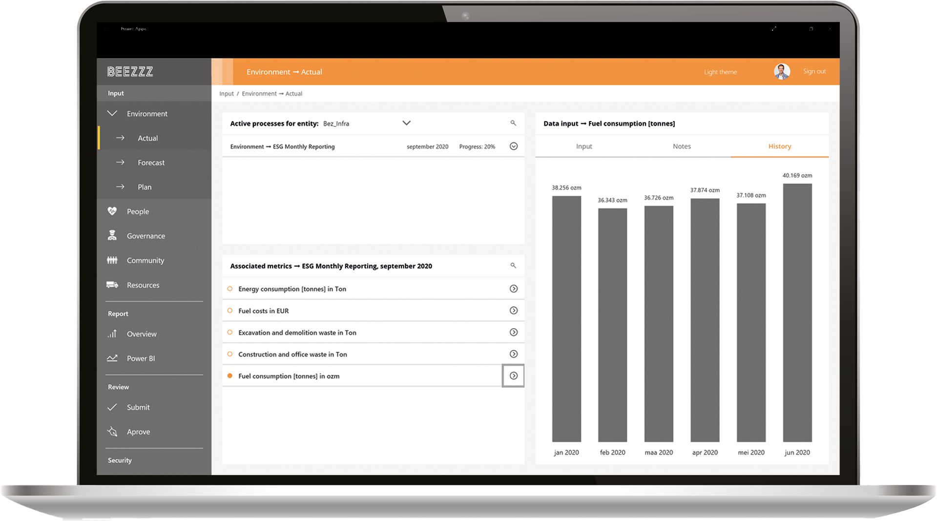 Sustainability App Input